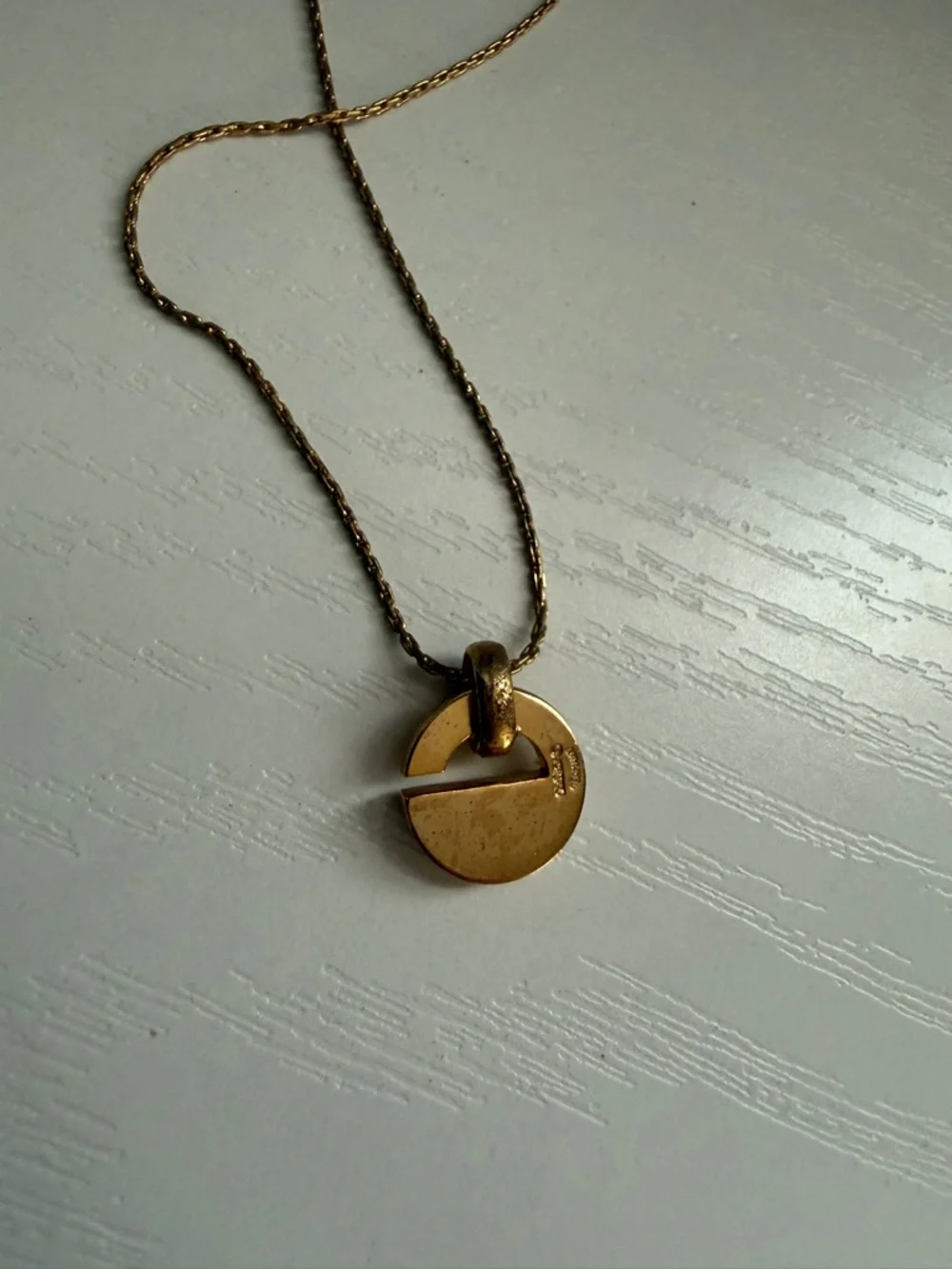 Christian Dior Gold Tone Pendant Necklace - Vintage - Picture 5 of 5